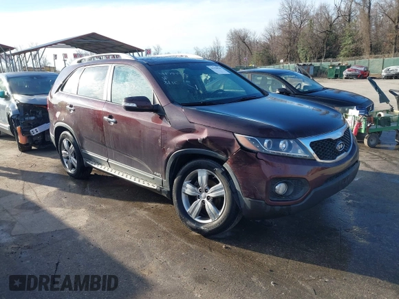 2012 Kia Sorento EX with VIN 5XYKUDA25CG239594, listed as a IAAI auction lot 41754946 with 135,005 mi miles. Bid and sale history available at carsss.com. Image 1.