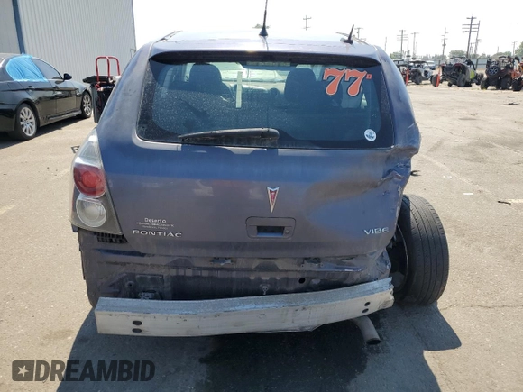 2009 Pontiac Vibe w/1SB with VIN 5Y2SP67059Z430418, listed as a Copart auction lot 66524514 with 131,663 mi miles and Salvage Title. Bid and sale history available at carsss.com. Image 6.
