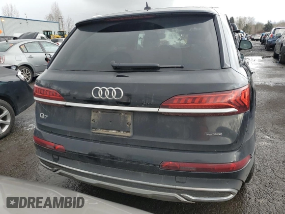 2023 Audi Q7 Premium z VIN WA1ACBF77PD007634, wystawiony jako Copart lot #44728525 z przebiegiem 24 019 mil mil oraz Szkoda całkowita • Salvage title. Historia ofert i sprzedaży dostępna na DreamBid. Obrazek 6.