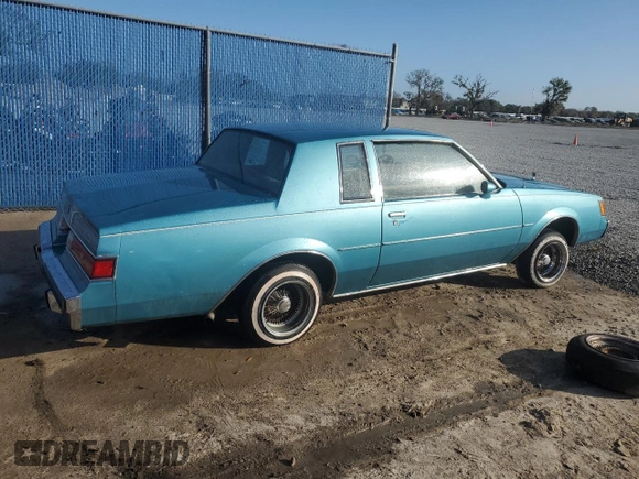 1981 Buick Regal with VIN 1G4AJ47A6BZ141222, listed as a Copart auction lot 78720344 with 64,001 mi miles and Non Repairable. Bid and sale history available at DreamBid. Image 3.