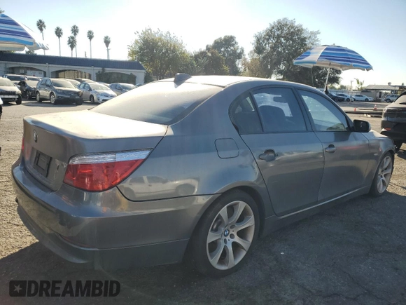 2008 BMW 5 Series 535i with VIN WBANW13598CZ77596, listed as a Copart auction lot 53101605 with 272,078 mi miles and Salvage Title. Bid and sale history available at carsss.com. Image 3.
