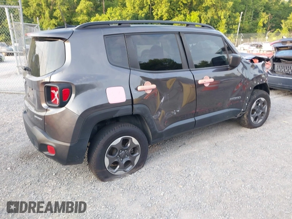 2018 Jeep Renegade Sport with VIN ZACCJBAB4JPH46467, listed as a IAAI auction lot 42590631 with 77,645 mi miles and . Bid and sale history available at DreamBid. Image 4.
