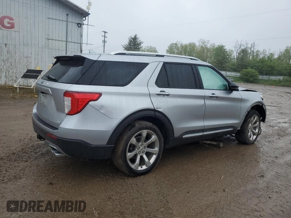 2020 Ford Explorer Platinum with VIN 1FM5K8HC7LGB27963, listed as a Copart auction lot 57850235 with 110,297 mi miles and Salvage title. Bid and sale history available at DreamBid. Image 3.