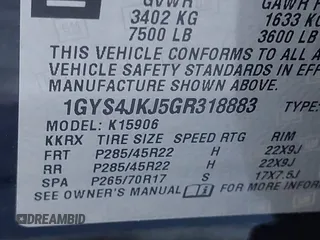 2016 Cadillac Escalade ESV Premium Collection z VIN 1GYS4JKJ5GR318883, wystawiony jako IAAI lot #41452493 z przebiegiem 194 058 mil mil oraz . Historia ofert i sprzedaży dostępna na DreamBid. Obrazek 9.