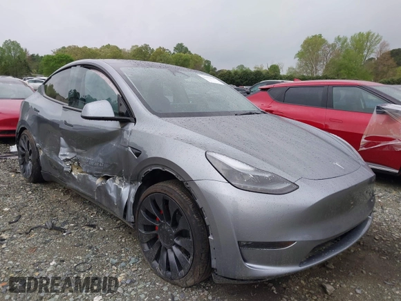 2024 Tesla Model Y Performance with VIN 7SAYGDEF2RA322351, listed as a IAAI auction lot 41953896 with 8,959 mi miles and . Bid and sale history available at DreamBid. Image 1.