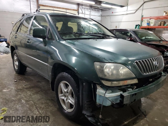 1999 Lexus RX 300 Luxury SUV with VIN JT6HF10U6X0039171, listed as a Copart auction lot 80167354 with 222,195 mi miles and Salvage Title. Bid and sale history available at carsss.com. Image 4.