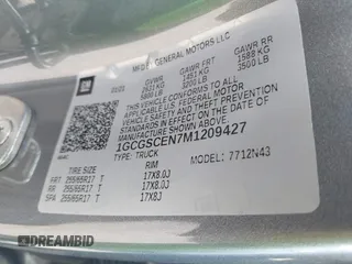 2021 Chevrolet Colorado 2WD LT with VIN 1GCGSCEN7M1209427, listed as a IAAI auction lot 40296591 with 79,785 mi miles. Bid and sale history available at carsss.com. Image 9.
