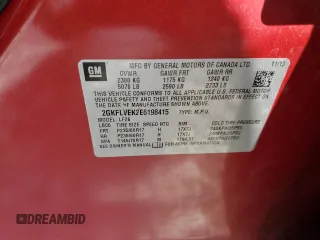2014 GMC Terrain SLE with VIN 2GKFLVEK2E6198415, listed as a Copart auction lot 57236155 with 68,841 mi miles and Salvage title. Bid and sale history available at DreamBid. Image 13.