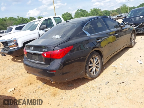 2015 Infiniti Q50 with VIN JN1BV7AR1FM407913, listed as a IAAI auction lot 42176827 with 110,969 mi miles and . Bid and sale history available at DreamBid. Image 4.