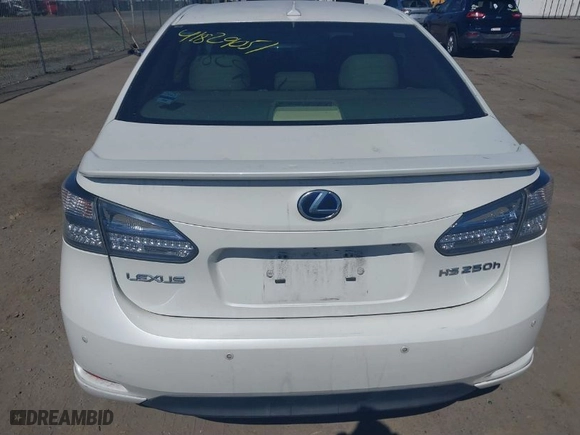 2010 Lexus HS 250h with VIN JTHBB1BA8A2022119, listed as a IAAI auction lot 41829051 with NaN miles. Bid and sale history available at carsss.com. Image 16.