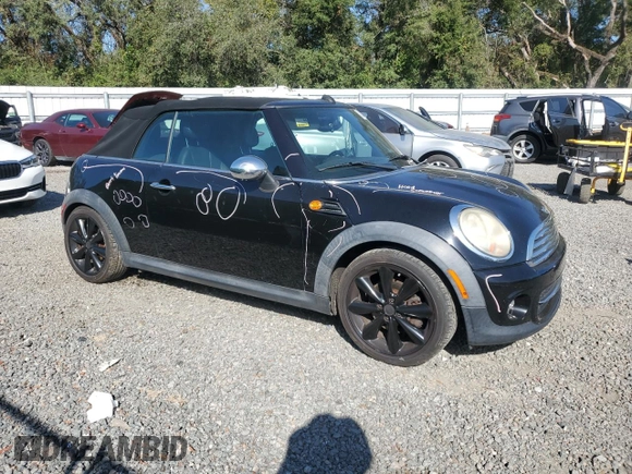 2011 MINI Convertible with VIN WMWZN3C57BTZ89544, listed as a Copart auction lot 80065204 with Not provided miles and Salvage title. Bid and sale history available at DreamBid. Image 4.