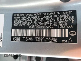 2024 Lexus UX 250h Premium с VIN JTHP6JBH4R2164664, выставлен на аукционе Copart как лот 73791184 с пробегом 4 867 миль миль и На запчасти • Non repairable. История ставок и продаж доступна на DreamBid. Изображение 13.