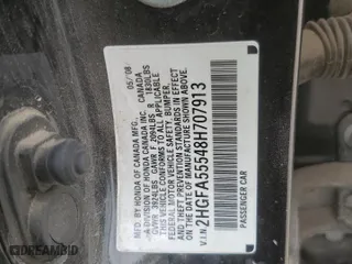 2008 Honda Civic Sdn Si with VIN 2HGFA55548H707913, listed as a Copart auction lot 50355425 with 151,682 mi miles and Salvage Title. Bid and sale history available at carsss.com. Image 12.