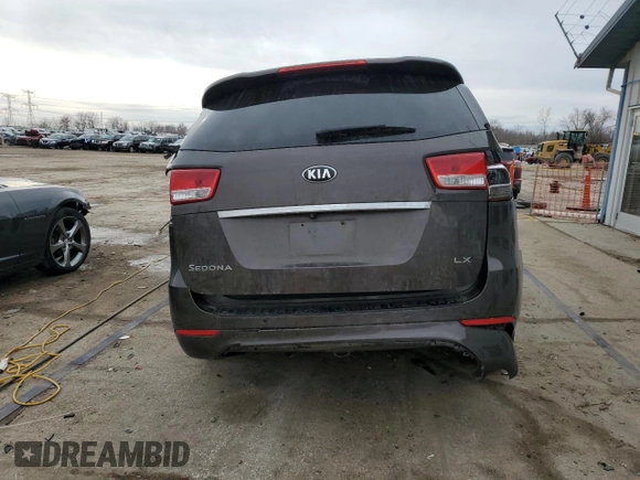 2016 Kia Sedona LX with VIN KNDMB5C10G6151540, listed as a Copart auction lot 46419095 with Not Provided miles and Salvage Title. Bid and sale history available at DreamBid. Image 6.