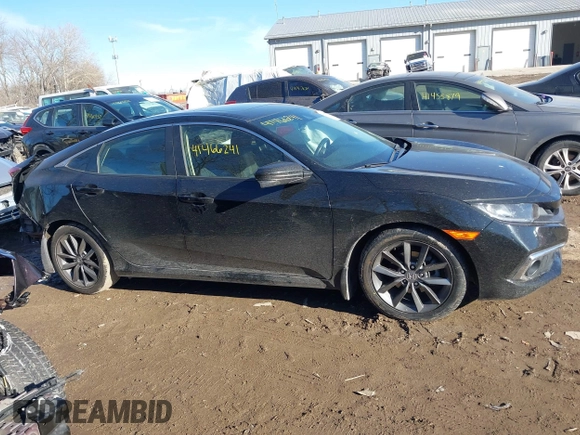 2019 Honda Civic Sedan EX with VIN JHMFC1F31KX007184, listed as a IAAI auction lot 41466241 with 81,159 mi miles. Bid and sale history available at carsss.com. Image 14.