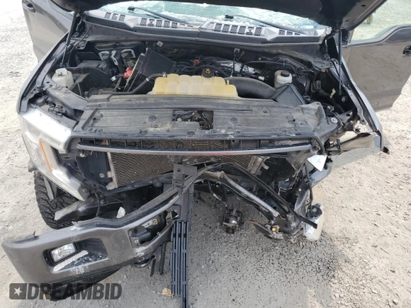 2018 Ford F-150 XL with VIN 1FTEW1E54JFD50664, listed as a Copart auction lot 57517945 with 106,649 mi miles and Salvage title. Bid and sale history available at DreamBid. Image 11.