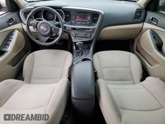 2015 Kia Optima LX with VIN KNAGM4A71F5529133, listed as a Copart auction lot 48345335 with 90,671 mi miles and Salvage Title. Bid and sale history available at carsss.com. Image 8.