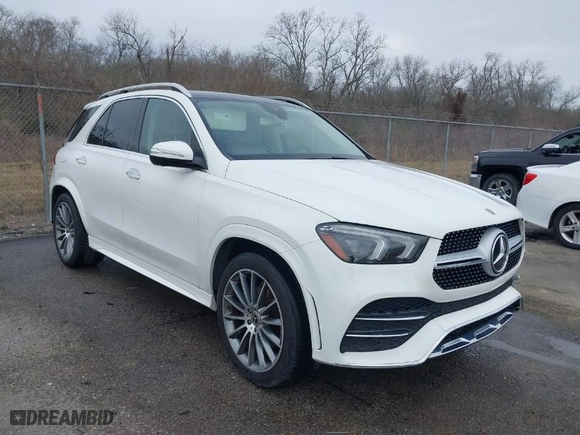 2020 Mercedes-Benz GLE with VIN 4JGFB4JB2LA203932, listed as a IAAI auction lot 41520826 with 72,032 mi miles. Bid and sale history available at carsss.com. Image 1.