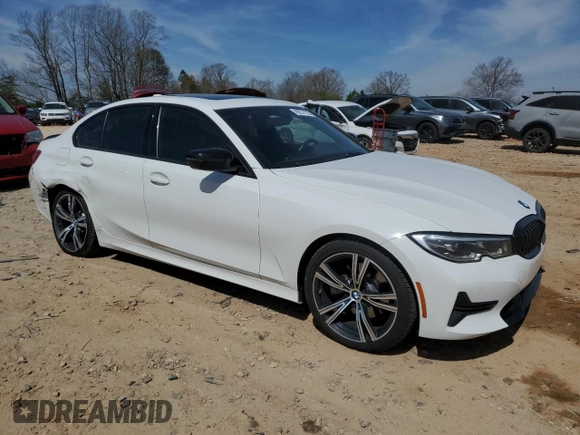 2022 BMW 3 Series 330i with VIN 3MW5R1J07N8C51155, listed as a Copart auction lot 49237135 with 51,985 mi miles and Salvage Title. Bid and sale history available at carsss.com. Image 4.