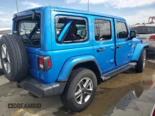 2022 Jeep Wrangler Unlimited Sahara z VIN 1C4HJXEG3NW246088, wystawiony jako Copart lot #74558574 z przebiegiem Nie podano mil oraz Nie do naprawy • Non repairable. Historia ofert i sprzedaży dostępna na DreamBid. Obrazek 3.