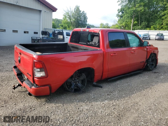 2020 Ram 1500 Big Horn with VIN 1C6SRFFT4LN183422, listed as a Copart auction lot 64058205 with 40,444 mi miles and Salvage title. Bid and sale history available at DreamBid. Image 3.