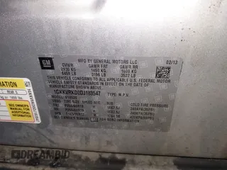 2013 GMC Acadia SLT with VIN 1GKKVRKD0DJ183547, listed as a IAAI auction lot 41003493 with 146,069 mi miles. Bid and sale history available at carsss.com. Image 9.