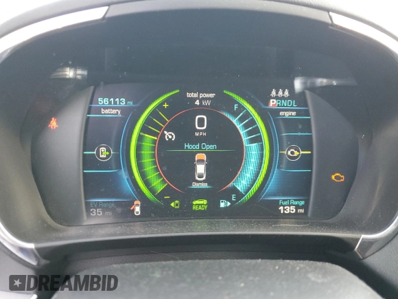 2016 Chevrolet Volt Premier with VIN 1G1RD6S55GU140418, listed as a Copart auction lot 43812253 with 56,113 mi miles. Bid and sale history available at carsss.com. Image 9.