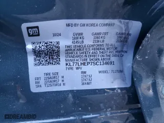 2025 Chevrolet Trax LT with VIN KL77LHEP7SC134691, listed as a Copart auction lot 43384165 with 127 mi miles and Salvage Title. Bid and sale history available at carsss.com. Image 13.