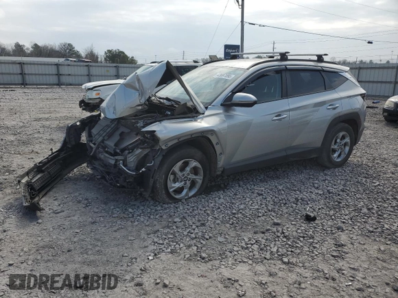2023 Hyundai Tucson SEL with VIN 5NMJB3AE5PH218424, listed as a Copart auction lot 43697095 with 56,150 mi miles and Salvage Title. Bid and sale history available at carsss.com. Image 1.