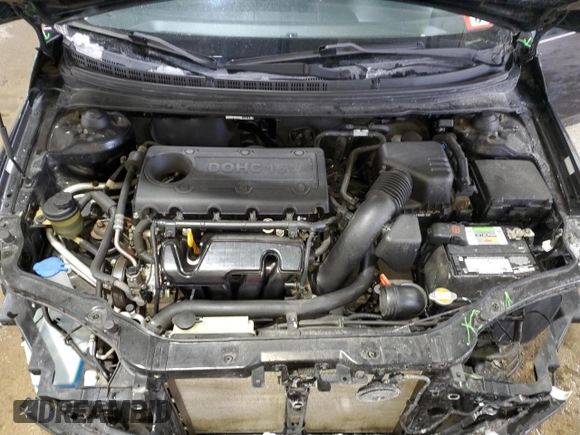 2010 Kia Forte EX with VIN KNAFU4A2XA5053828, listed as a Copart auction lot 45892545 with 78,365 mi miles and Salvage Title. Bid and sale history available at carsss.com. Image 12.
