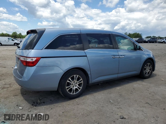 2013 Honda Odyssey EX z VIN 5FNRL5H45DB058731, wystawiony jako Copart lot #58076545 z przebiegiem 202 241 mil mil oraz Tytuł czysty. Historia ofert i sprzedaży dostępna na DreamBid. Obrazek 3.