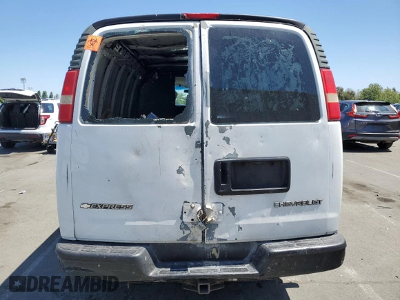 2006 Chevrolet Express Cargo с VIN 1GCGG25VX61101124, выставлен на аукционе Copart как лот 56374765 с пробегом 236 178 миль миль и Списание • Salvage title. История ставок и продаж доступна на DreamBid. Изображение 6.