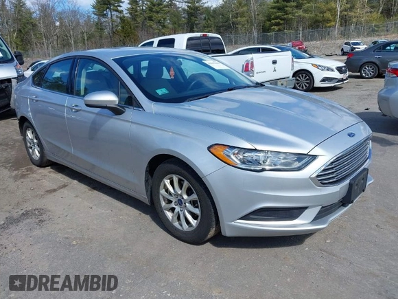 2017 Ford Fusion S with VIN 3FA6P0G71HR150774, listed as a IAAI auction lot 41847045 with 97,599 mi miles. Bid and sale history available at carsss.com. Image 1.