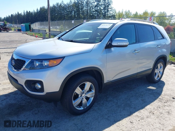 2013 Kia Sorento EX with VIN 5XYKUDA64DG357348, listed as a IAAI auction lot 42074290 with 113,703 mi miles. Bid and sale history available at carsss.com. Image 2.