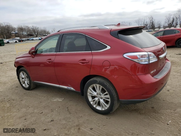 2010 Lexus RX 450h with VIN JTJBC1BA2A2019986, listed as a Copart auction lot 47986895 with 119,139 mi miles and Salvage Title. Bid and sale history available at carsss.com. Image 2.