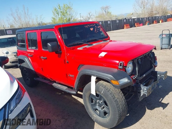 2020 Jeep Wrangler Unlimited Willys with VIN 1C4HJXDN5LW130646, listed as a IAAI auction lot 41979764 with 66,244 mi miles and . Bid and sale history available at DreamBid. Image 1.