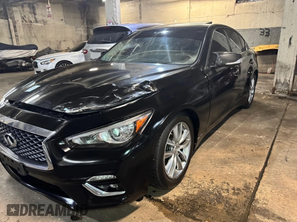 2020 Infiniti Q50 with VIN JN1EV7AR9LM252987, listed as a IAAI auction lot 42172320 with 55,119 mi miles and . Bid and sale history available at DreamBid. Image 2.