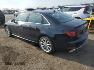 2019 Audi A4 Premium Plus with VIN WAUENAF40KN002714, listed as a Copart auction lot 46625275 with 40,124 mi miles and Salvage Title. Bid and sale history available at carsss.com. Image 2.