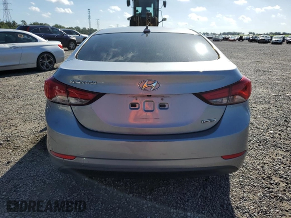 2015 Hyundai Elantra SE with VIN 5NPDH4AE3FH585499, listed as a Copart auction lot 61056805 with 126,452 mi miles and Salvage title. Bid and sale history available at DreamBid. Image 6.