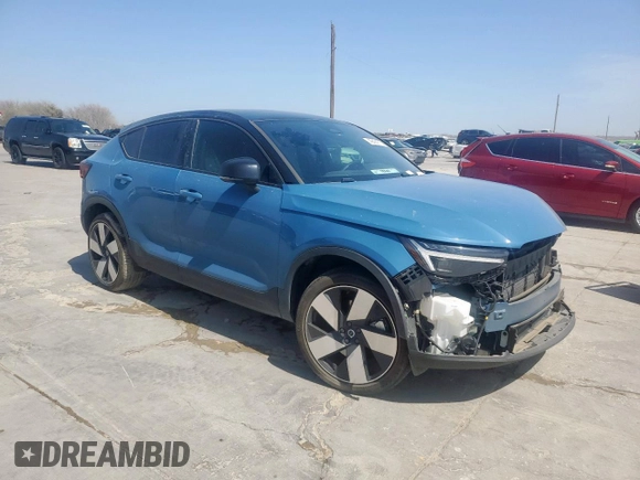 2022 Volvo C40 Recharge Pure Electric Ultimate with VIN YV4ED3GB8N2004034, listed as a Copart auction lot 49434775 with 0 mi miles and Salvage Title. Bid and sale history available at carsss.com. Image 4.