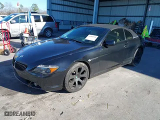 2007 BMW 6 Series 650i with VIN WBAEK13507CN84354, listed as a IAAI auction lot 41604376 with 97,956 mi miles. Bid and sale history available at carsss.com. Image 2.