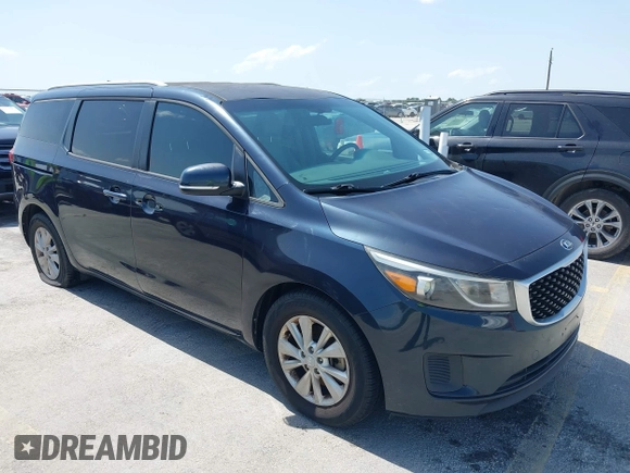 2016 Kia Sedona LX with VIN KNDMB5C16G6102858, listed as a IAAI auction lot 42201712 with 165,038 mi miles and . Bid and sale history available at DreamBid. Image 1.