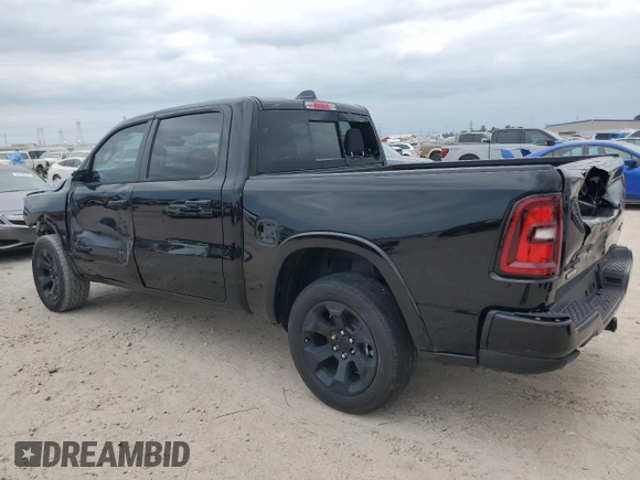 2025 Ram 1500 Big Horn with VIN 1C6SRFFP4SN560753, listed as a Copart auction lot 53446165 with 3,672 mi miles and Salvage Title. Bid and sale history available at carsss.com. Image 2.