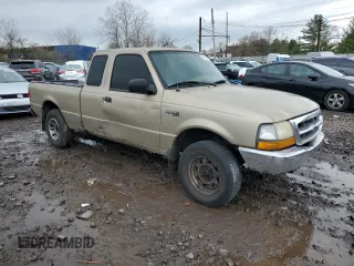 1999 Ford Ranger XL with VIN 1FTYR14V8XPB52646, listed as a Copart auction lot 48453215 with 343,534 mi miles and Salvage Title. Bid and sale history available at carsss.com. Image 4.
