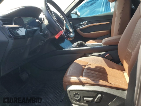2019 Audi e-tron Premium Plus with VIN WA1LABGE3KB014614, listed as a Copart auction lot 60864165 with 37,718 mi miles and Salvage title. Bid and sale history available at DreamBid. Image 7.
