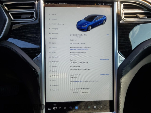 2016 Tesla Model S 70 with VIN 5YJSA1E14GF160066, listed as a Copart auction lot 62452545 with 79,860 mi miles and Salvage title. Bid and sale history available at DreamBid. Image 9.