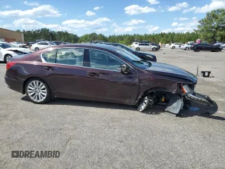 2014 Acura RLX Technology with VIN JH4KC1F59EC000494, listed as a Copart auction lot 55293475 with 100,857 mi miles and Salvage title. Bid and sale history available at DreamBid. Image 4.