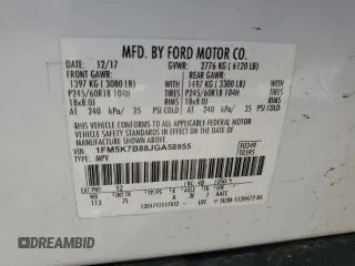 2018 Ford Explorer with VIN 1FM5K7B88JGA58955, listed as a Copart auction lot 47284535 with 107,971 mi miles and Salvage title. Bid and sale history available at DreamBid. Image 13.