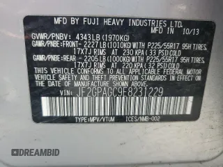 2014 Subaru Crosstrek Limited z VIN JF2GPAGC9E8231229, wystawiony jako Copart lot #55307125 z przebiegiem 116 725 mil mil oraz Szkoda całkowita • Salvage title. Historia ofert i sprzedaży dostępna na DreamBid. Obrazek 14.