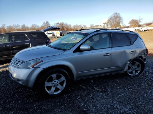2005 Nissan Murano S with VIN JN8AZ08W25W431788, listed as a Copart auction lot 80266084 with 143,849 mi miles and Salvage Title. Bid and sale history available at carsss.com. Image 1.